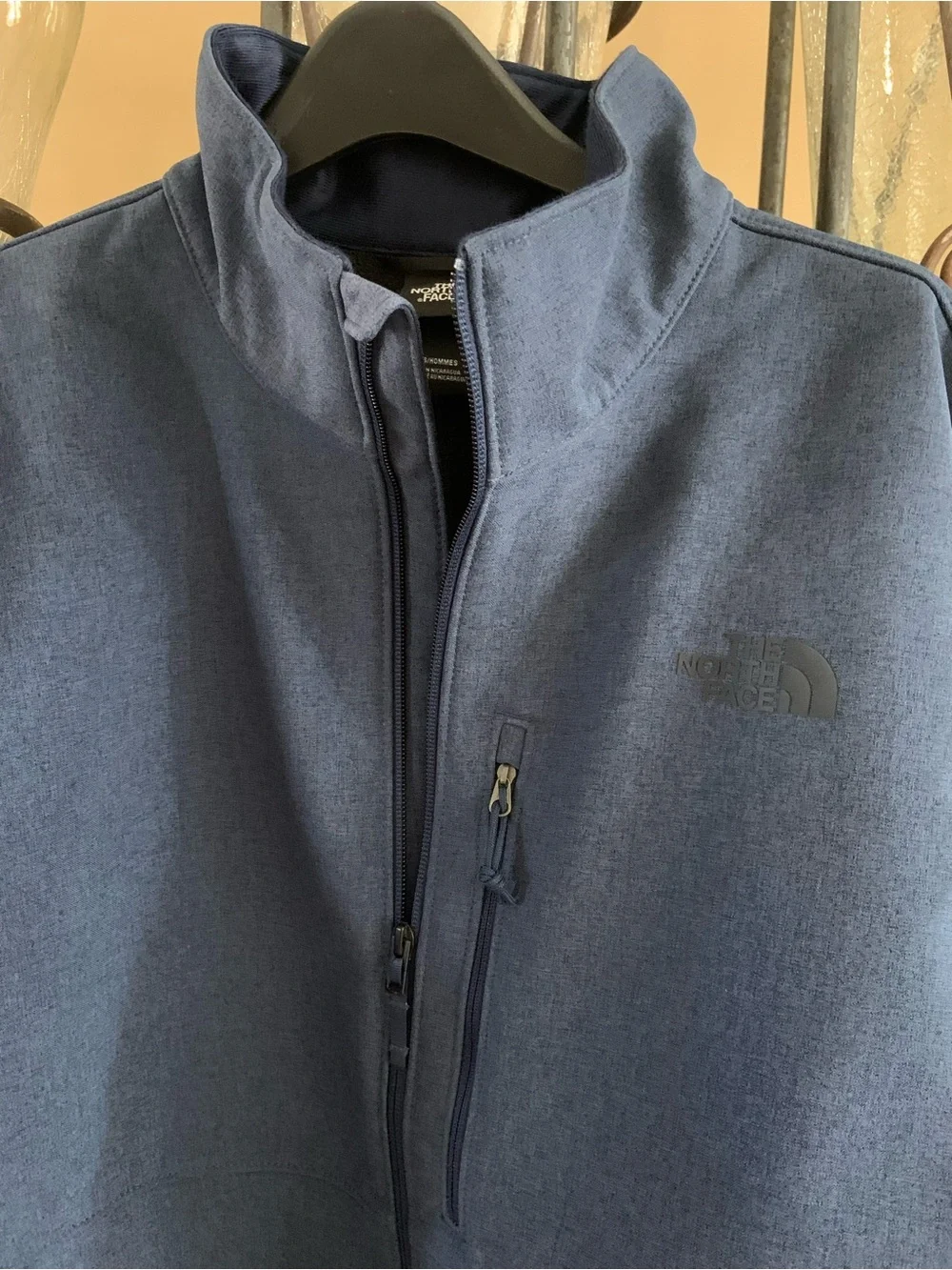 The North Face Men's Navy Apex Bionic Full Zip Fleece Lined Jacket